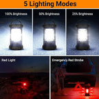 Camping Lantern, 3200LM LED Lanterns for Power Outages, 4600mAh Phone Charger & Rechargeable Lantern, 5 Light Modes Camping Lights & Lanterns for Hurricane/Emergency, CT CAPETRONIX Camping Accessories