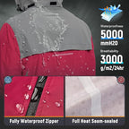 baleaf Men's Rain Jacket Waterproof Windbreaker Raincoat Running Cycling Hiking Gear Hood Lightweight Reflective Packable