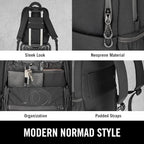 Kenneth Cole REACTION Logan Neoprene Travel 16" Laptop Backpack, Black
