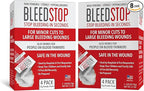 BleedStop™ First Aid Powder for Blood Clotting, Trauma Kit, Blood Thinner Patients, Camping Safety, and Survival Equipment for Moderate to Severe Bleeding Wounds or Nosebleeds (Double 4 Pack 15g)