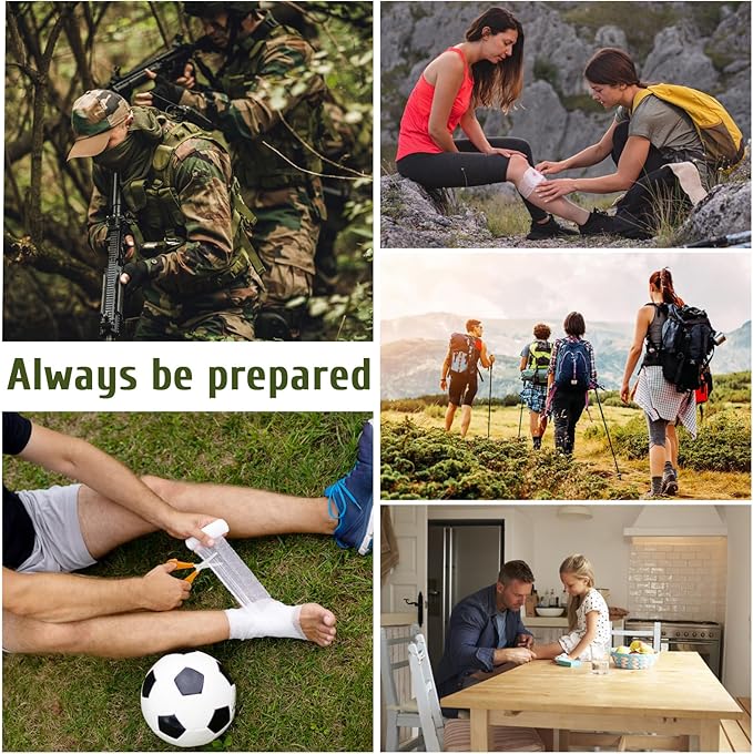 170 PCS Survival Kits, Survival First Aid Kit/Trauma Kit with Essential Survival Gear Emergency Medical Supplies for Hiking Camping Backpacking Outdoor Adventure, Gifts for Him Dad Men