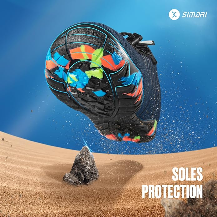 SIMARI Water Shoes for Women Men - Barefoot Quick-Dry Aqua Socks | Lightweight Swim Shoes for Surfing, Swimming, Beach Sports, Kayaking, Diving | Non-Slip Design