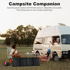 Portable 120 Watt 12V Foldable Solar Panel with Adjustable Kickstands and Waterproof IP65 Design for Power Station, Travel, Outdoor Camping, RVs, and Off-Grid Applications