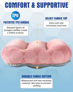 Ultralight Inflatable Camping Pillow for Sleeping – Soft Velvet Cover, Compact & Portable, Ergonomic Neck Support, Machine Washable Air Pillow, Perfect for Travel, Hiking, Backpacking – Pink