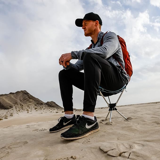 GRAND TRUNK Compass 360° Swivel Stool – Clay Red | Lightweight, Foldable & Waterproof with Carry Bag | Portable Camping Seat for Hunting, Fishing & Outdoor Sports