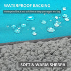 Tirrinia Large Waterproof Outdoor Blanket, Soft Warm Windproof Stadium Blanket with Sherpa Fleece and Foldable for Outdoor Sport, Baseball, Football, Beach, Concerts, Car