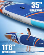 Highpi Inflatable Stand Up Paddle Board for Youth and Adults – Wide Sup with Premium Accessories, Blow Up Paddleboard for Surfing, Fishing, Yoga & More
