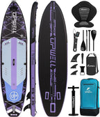 UPWELL 11'6"×35" Extra Wide Inflatable Paddle Board, Stand Up Paddle Board for Youth & Adults, Stable Design, Premium SUP Accessories, 120L Backpack, 10L Dry Bag, Paddle, Leash, Hand Pump, US Fins