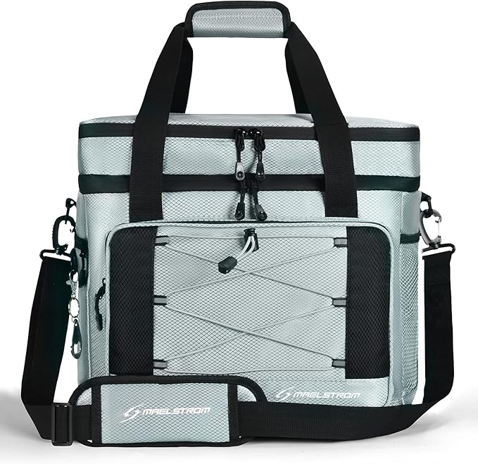 Maelstrom Collapsible Soft Cooler Bag, 24/30/60/75 Cans Beach Cooler, Ice Chest, Leakproof & Portable for Beach, Camping, Road Trips & Grocery Shopping