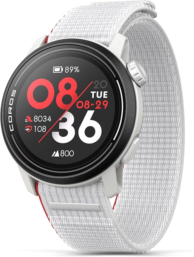 COROS PACE 3 GPS Sport Watch –Lightweight, Comfortable Running Watch, 17-Day Battery Life, Accurate GPS, Heart Rate Monitor, Navigation, Sleep Tracking, Training Plan, Run, Bike, and Ski-Chalk Nylon