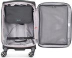 DELSEY PARIS Helium DLX Softside Expandable Luggage with Spinner Wheels, Black, Carry on 20 Inch