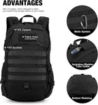 Mardingtop Small Tactical Backpack,Molle Hiking Backpack for Backpacking,Cycling and Biking,25L Backpack