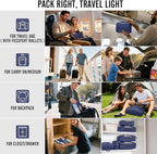 Veken 8 Set Packing Cubes for Travel Essentials, Suitcase Organizer Bags in 4 Sizes, Carry-On Luggage Accessories with Large Laundry & Hanging Toiletry Bag, Must-Have for Airplane, Road Trip & Camping