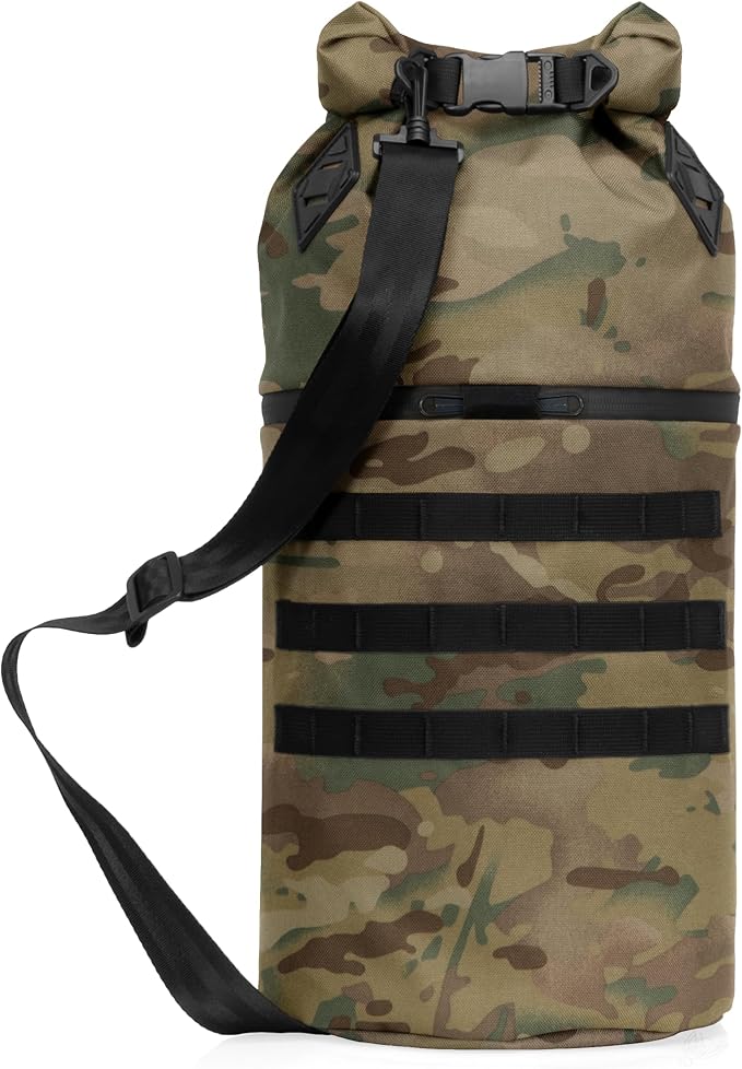 Xtreme Sight Line ~ AQUA RT Faraday Dry Bag~ Water-Proof Faraday Dry Bag for Laptops, Tablets, and Mid-Size Electronics ~ Tracking/Hacking Defense ~ Multicam Camo