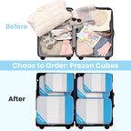 8 Set/6 Set/4 Set Compression Packing Cubes for Travel, Lightweight Vacation Travel Essentials, Travel Accessories for Suitcase Organizer Bags Set, Durable Luggage Organizer