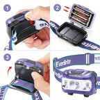 EverBrite Headlamp, 2 Pack Kids Headlamp with Red Light and Memory Function, Head Lamp for Adults and Kids with 5 Modes, Bright Headlamps for Camping, Running, Batteries Included