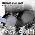 SENSARTE 17 Piece Pots and Pans Set, Nonstick Detachable Handle Cookware Set, Induction Kitchen Cookware Set with Removable Handle, Healthy Non Stick for RV, Dishwasher ＆ Oven Safe, PFOA Free (Black)