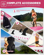 DAMA 11'*34"*6" Inflatable Paddle Board, Paddle Boards for Adults,Sup,Lightweight and Durable, Easy to Inflate, Versatile in Style, Fully Functional, Equipped w/High Grade Accessories.