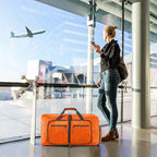 Vomgomfom Travel Duffle Bag for Men,65L 85L 115L Foldable Travel Duffel Bag with Shoes Compartment Overnight Bag for Men Women