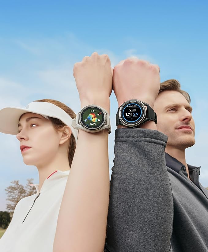 Voice Caddie T9 Premium GPS Golf Watch/Slope Mode/Color Touchscreen/Course View/Green Undulation/Swing Tempo/Auto Score Record /40K Courses