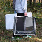 REDCAMP 36x24 Folding Grill Table for Outside, Lightweight Portable Metal Aluminum Outdoor Grill Table with Adjustable Height Legs, Great for Camping Picnic Cooking BBQ, Silver 3ft