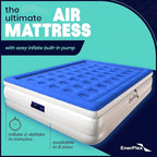 EnerPlex Air Mattress with Built in Pump - Self-Inflating Blow Up Mattress with Neck Support - Inflatable Air Bed for Portable Travel & Home Use