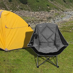 Folding Camping Chair,Oversized Portable Camping Chair with Cup Holder and Phone Holder,Heavy Duty Padded Lawn Chair for Camping, Tailgates, Beach, and Sports