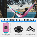 Grassman Camping Hammock Double & Single Portable Hammock with Tree Straps, Lightweight Nylon Parachute Hammocks Camping Accessories Gear for Indoor Outdoor Backpacking, Travel, Hiking, Beach