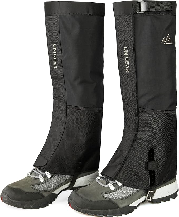 Unigear Leg Gaiters, 1000D Fabric Waterproof Boot Gaiters for Hiking Walking Climbing Hunting Skiing