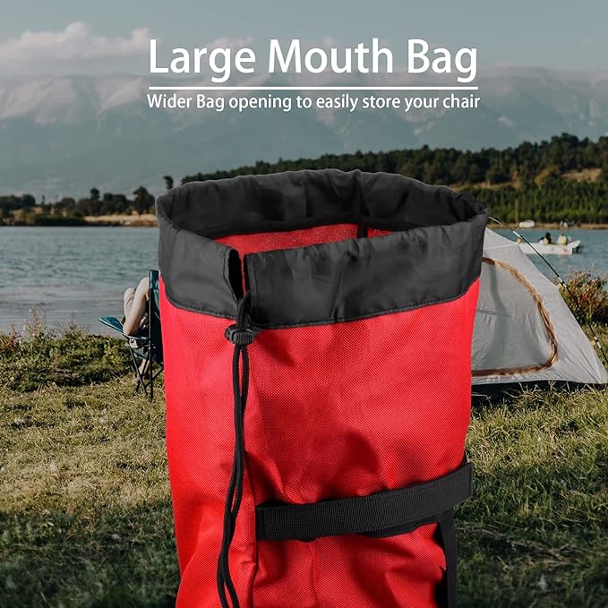 Xxerciz Folding Chair Carry Bag - 48 Inch Nylon Storage Tent Bag with Adjustable Shoulder Strap for Travel, Camping, Sports