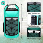 Pimoys Dry Bag, 25L Waterproof Backpack, Dry Bags Kayak for Women Men, Roll Top Outdoor Travel Bag for Boating, Kayaking, Fishing, Hiking, Rafting