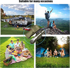 Detachable Camping Tableware Set - Portable 5-in-1 Stainless Steel Travel Set, Multifunctional Folding Outdoor Utensils (1 Pack)