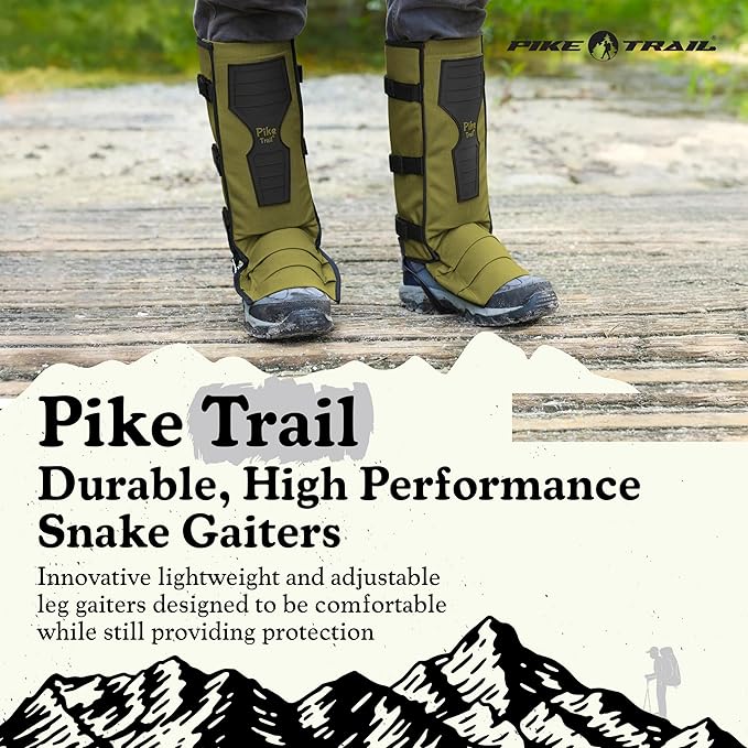 Pike Trail Snake Leg Gaiters: Protection for Hikers and Hunters - Waterproof, Bite Protective, Durable, Anti-Snake, Leg Gear