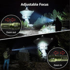 Lighting EVER LED Flashlights High Lumens, Small Flashlight, Waterproof, Adjustable Focus Flash Light for Outdoor, Emergency, AAA Batteries Included