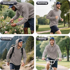 ProtectX High Visibility Sun Protection Lightweight Long Sleeve Hoodie, UPF 50+ Quick-Dry, SPF UV Shirt, Active Wear