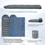 Naturehike Lightweight Compact Sleeping Bag, Envelope Ultralight Backpacking Sleeping Bag Portable, Waterproof, Comfort with Compression Sack for Cold&Warm, Camping, Traveling, Hiking