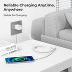 Basesailor for iPhone 17 16 Pro Max Charger Cord,USB to USB C Cable,Type C Charging Power Cord for Apple 17e 15 iPad 10 Air 4 5,Samsung Galaxy S26 S25 S24 S23,White,2Pack 10FT(3M)