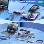 USB C Charger 300W USB C Charger Block 8-Ports GaN IV Fast Charging Station,PD 100W Laptop Charging Hub Wall Adapter Compatible with MacBook/Air,DELL,Steam Desk,iPhone 16/15/14,Galaxy S24 etc