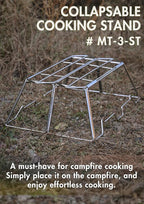 CAMPINGMOON Collapsable Cooking Stand Trivat Stainless Steel for Campfire Open Fire Camping Outdoor MT-3-ST