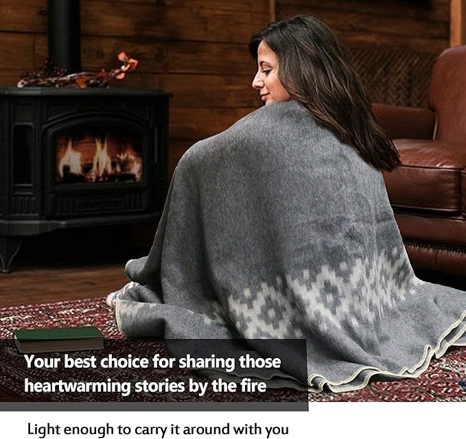 Thick Alpaca Wool Blanket Heavyweight Camping Outdoors Indoors Soft Peru Twin Size Ethnic Design (Soft Wine - Brown Design, Twin Size)