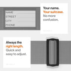 TRAVELY Luggage Straps - Particularly conspicuous & Secure - Incl. 4 Name Tags - Luggage Strap Ideal crosswise - [Set of 4]