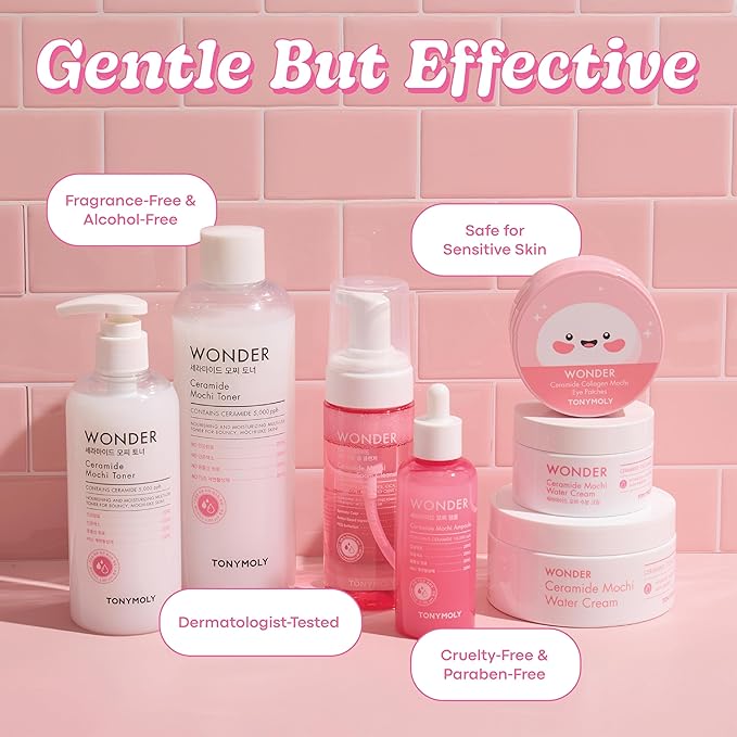 TONYMOLY Wonder Ceramide Mochi Milky Toner – 5,000 ppb Ceramide Barrier Repair Toner for Dry & Sensitive Skin – Hydrating Korean Glass Skin Essence, 16.9 fl oz / 500ml Value Size