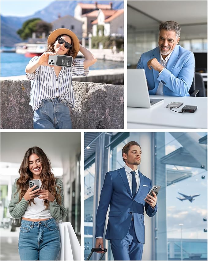 for Magsafe Battery Pack 12000mAh Magnetic Portable Charger Power Bank PD 22.5W USB C Fast Charging Wireless Battery Pack Phone Charger for iPhone 17/16/15/14/13/12 All Series