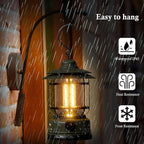 LED Camping Lanterns,1500LM Step-less Dimming, Lightweight Retro Battery Powered USB Rechargeable Tent Lights,Portable Flashlight for Power Outages Emergency Hiking Hurricane Light1 Pack Green