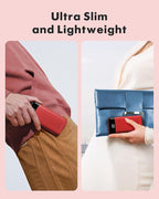 Charmast Portable Charger with Built in Cables, Power Bank with Cords Wires, Slim 10000mAh Travel Battery Pack 6 Outputs 3 Inputs 3A Fast Charging for Samsung Google Pixel LG Moto iPhone iPad