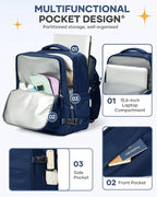 coofay Travel Backpack Carry on Flight Approved Carry on Backpack for Airplanes Personal Item Travel Bag 18x14x8 Inches Traveling Backpacks Airback Backpacks for Traveling Mochila de Viaje
