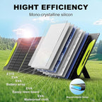 100W Foldable Solar Panel kit with Controller,Portable Solar Charger for Portable Power Station,Phone,Laptop,with M-C4 to DC5525 Output,USB-C,USB-A Port When Camping Fishing Van RV Road Trip