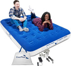 EnerPlex Camping Air Mattress with Built in Pump - Queen Blow Up Mattress for Travel & Guests - Portable Bed for Adults and Kids - Blue