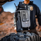 Iron Infidel Battle Bottle - 32 Oz Insulated Water Bottle with Straw Lid & Chug Cap, Stainless Steel Metal Tactical Flask with Rugged, Removable Sleeve for Keys & Phone or Wallet (Betsy Ross 1 Liter)