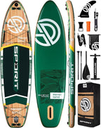 11'6×35" Super Wide Inflatable Stand Up Paddle Board, Ultra Stable SUP Board for Adults, 450lb Capacity with Shoulder Strap, 100L Backpack, Removable US Fin, Floating Paddle, Safety Leash